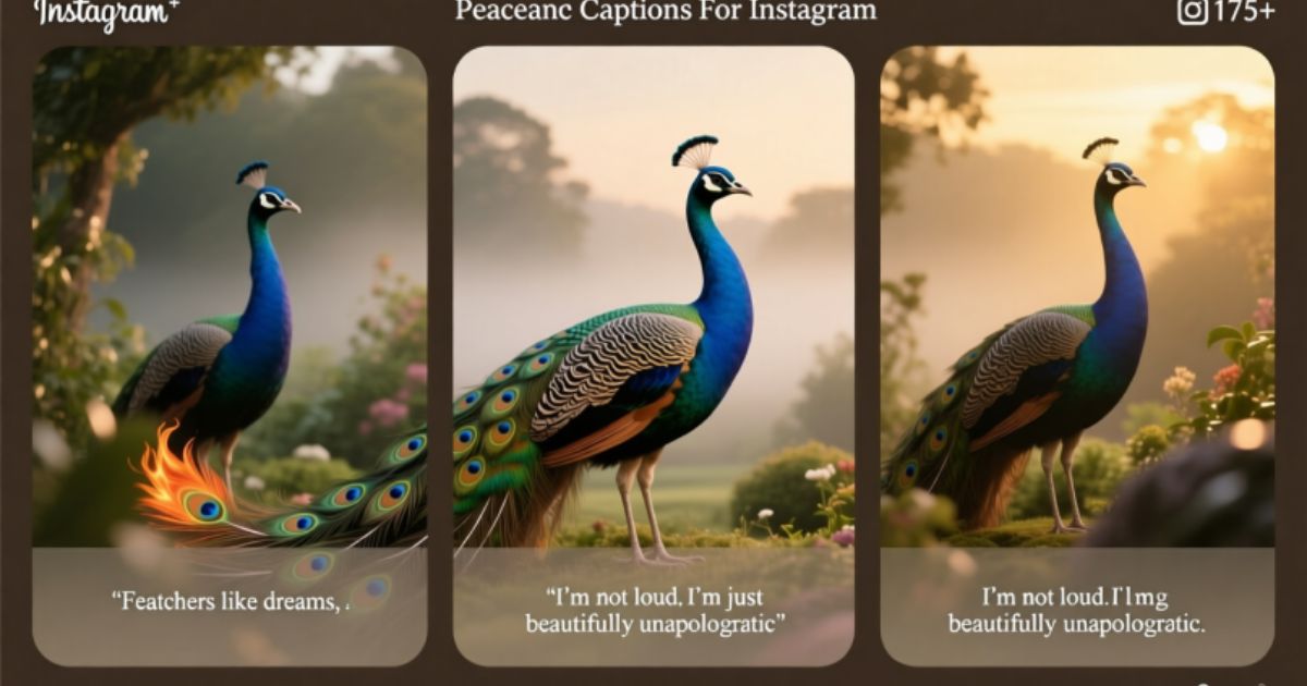 Peacock Captions For Instagram