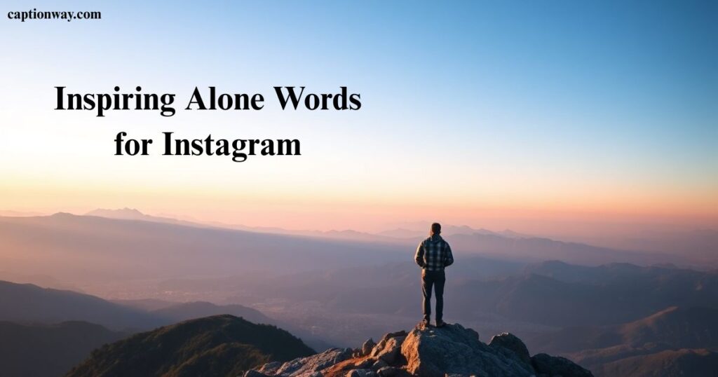 Inspiring Alone Words for Instagram