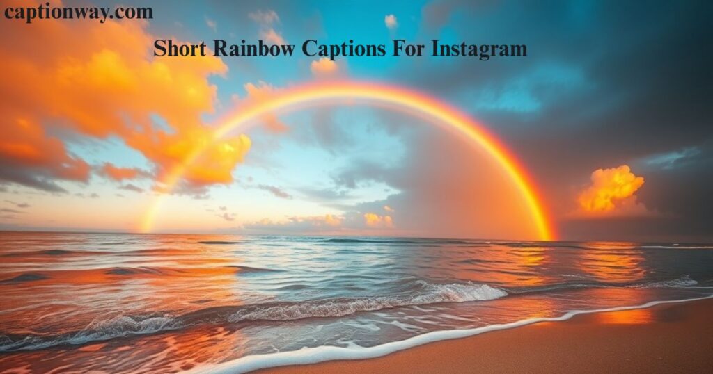 Short Rainbow Captions For Instagram
