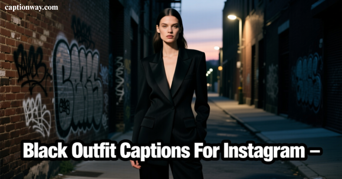 Black Outfit Captions For Instagram